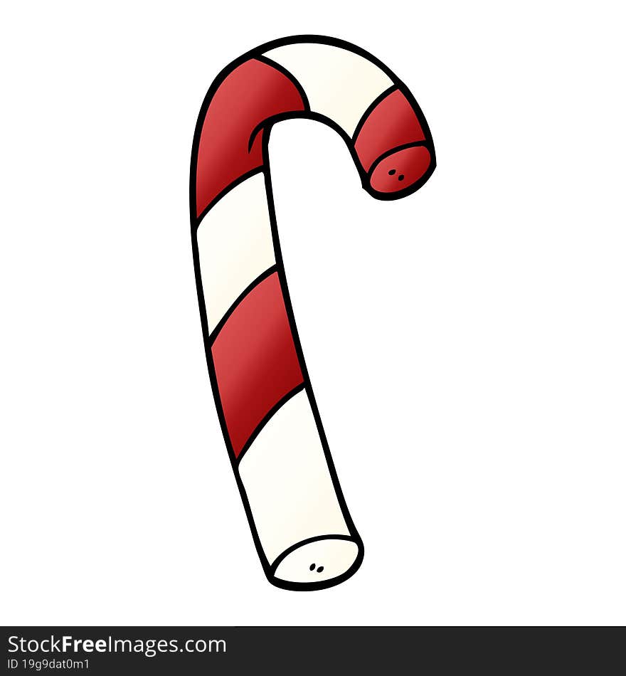 cartoon doodle striped candy cane