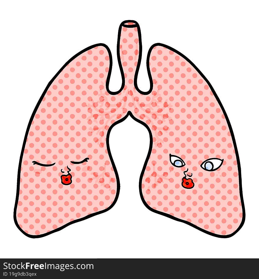 cartoon lungs. cartoon lungs