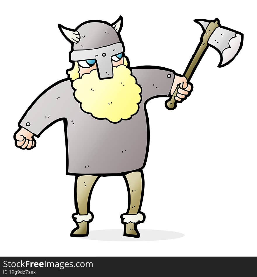 cartoon viking warrior