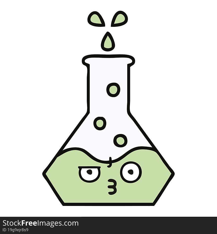 Cute Cartoon Science Beaker