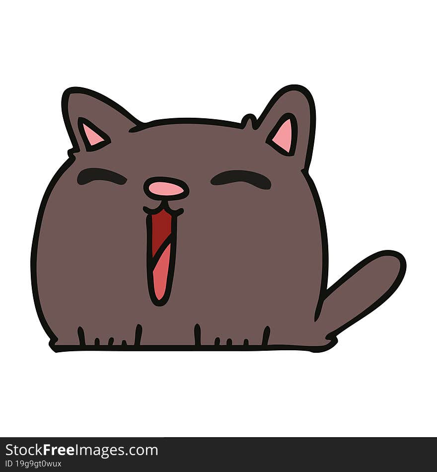 Cartoon Of Cute Kawaii Cat