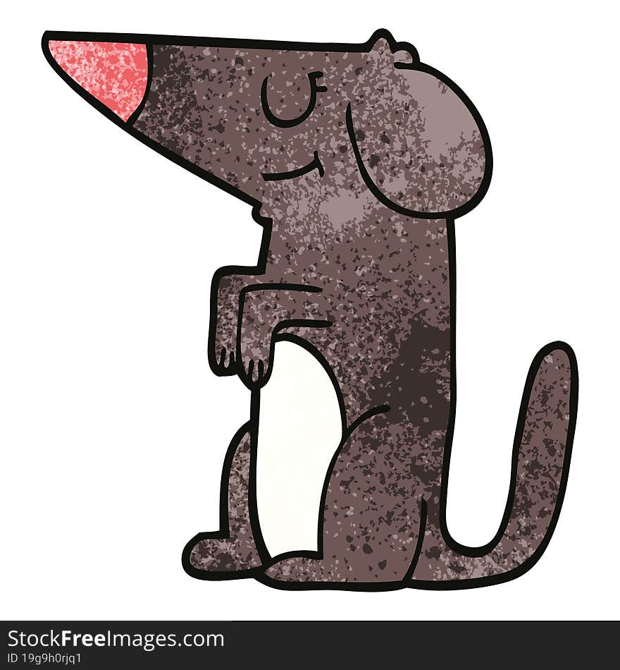 cartoon doodle well behaved dog