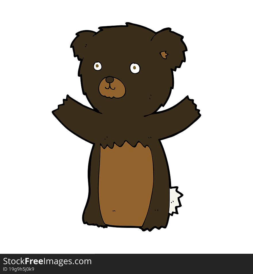 cute cartoon black bear