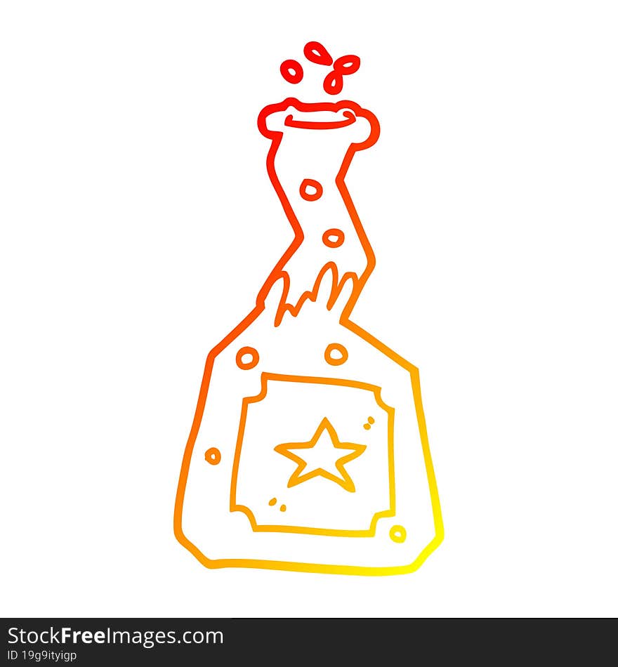 warm gradient line drawing cartoon experiment potions