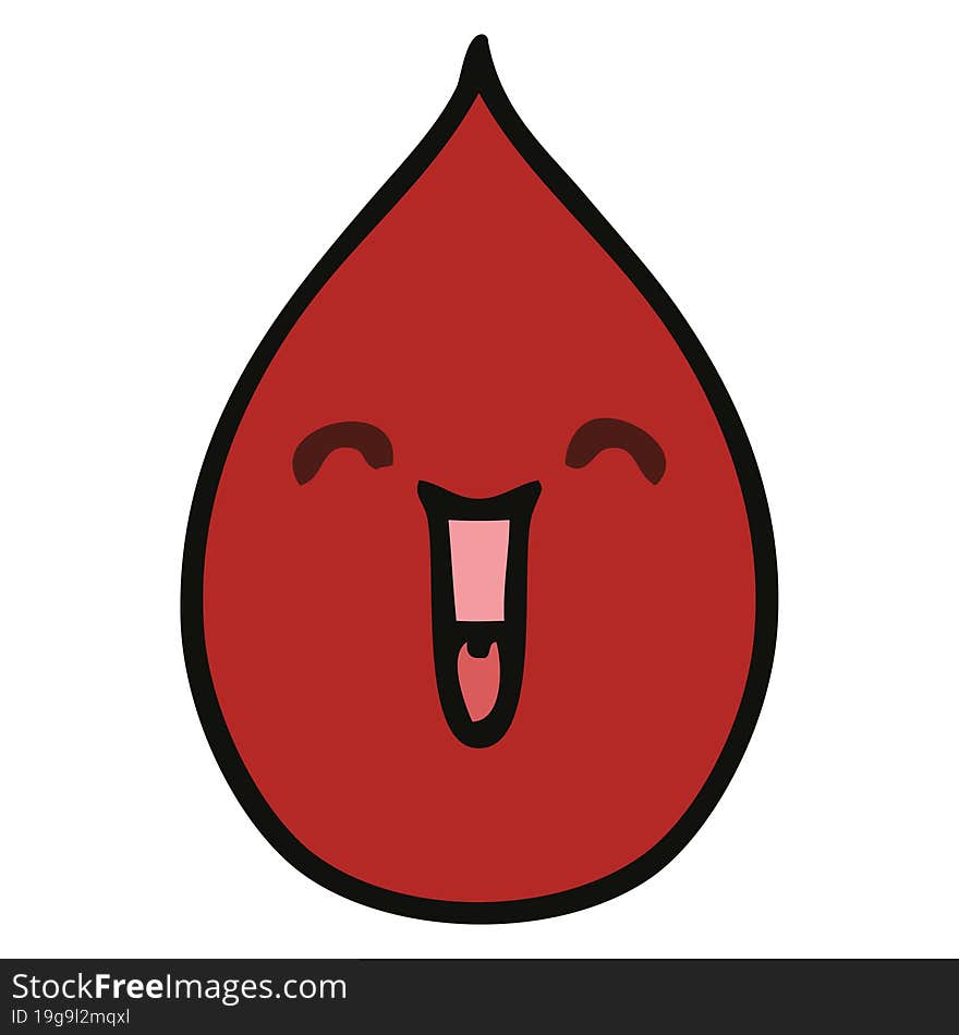 hand drawn quirky cartoon emotional blood drop. hand drawn quirky cartoon emotional blood drop