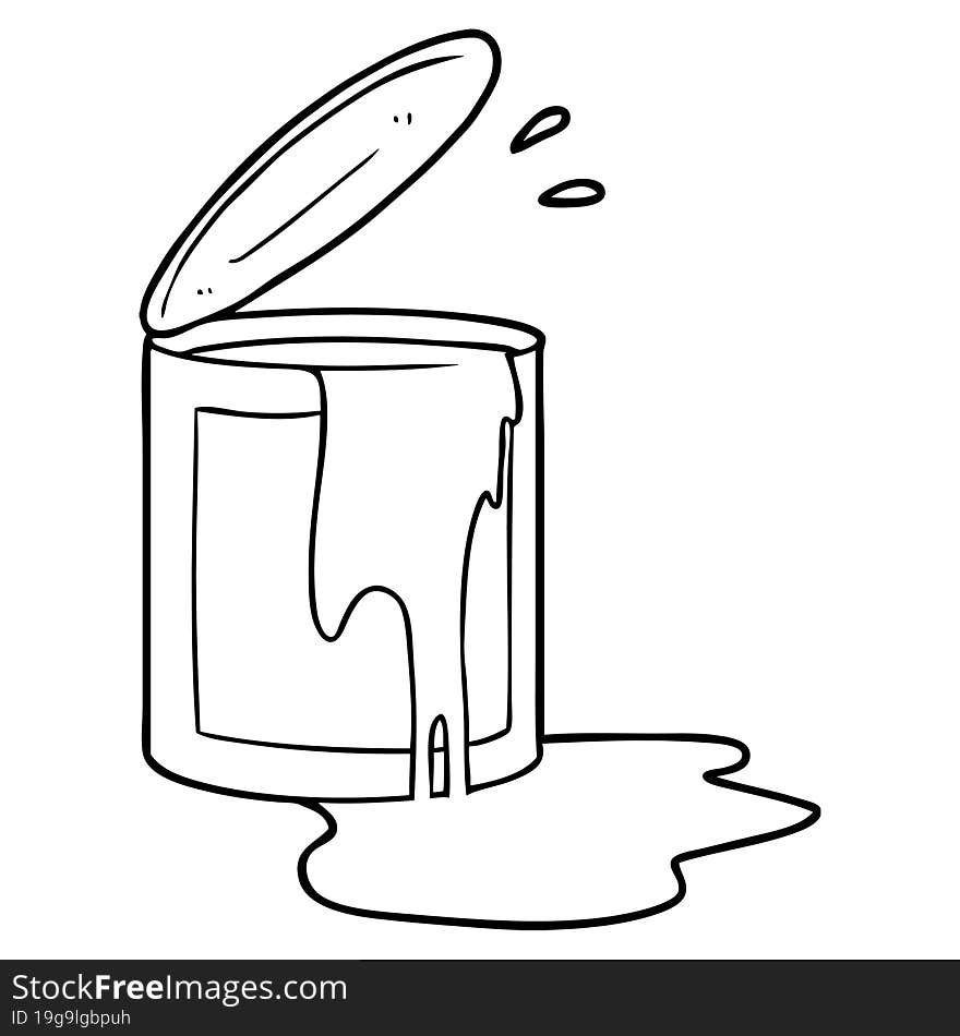 cartoon paint bucket. cartoon paint bucket