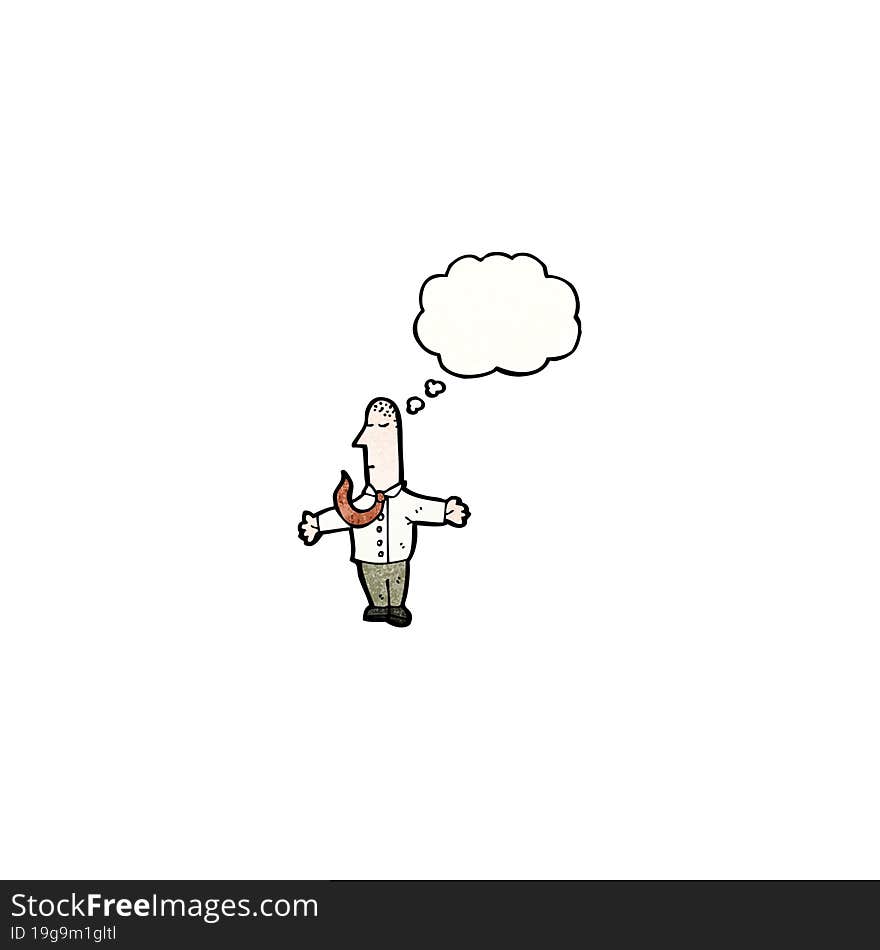 businessman with thought bubble cartoon