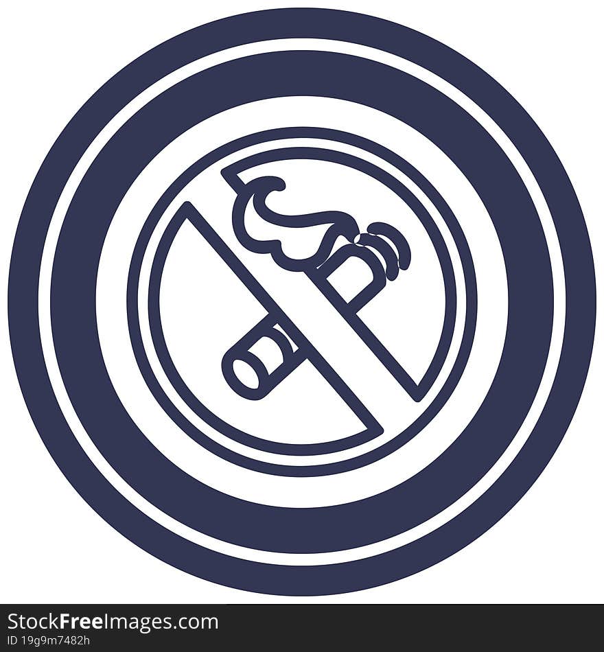 no smoking circular icon