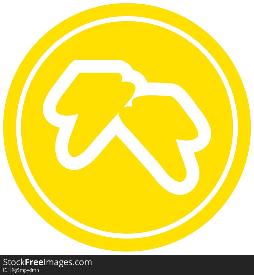 lightning bolts circular icon symbol