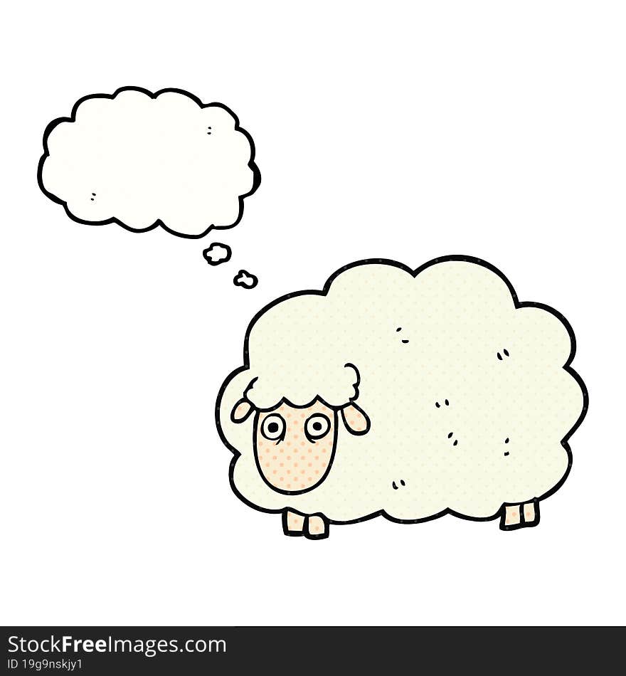 Thought Bubble Cartoon Farting Sheep