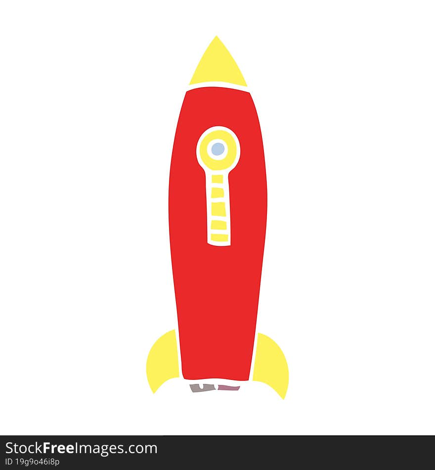 cartoon doodle space rocket