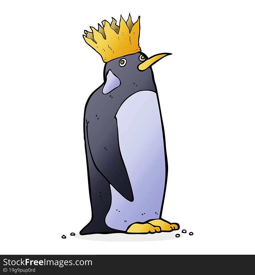 cartoon emperor penguin