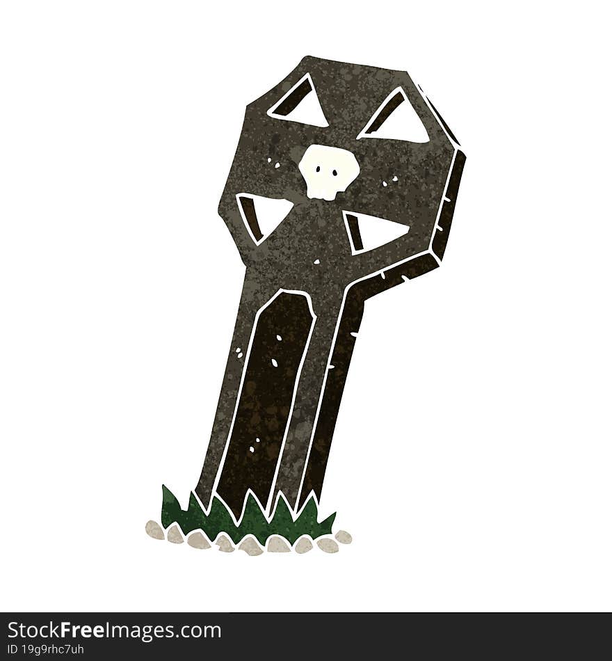 cartoon spooky grave