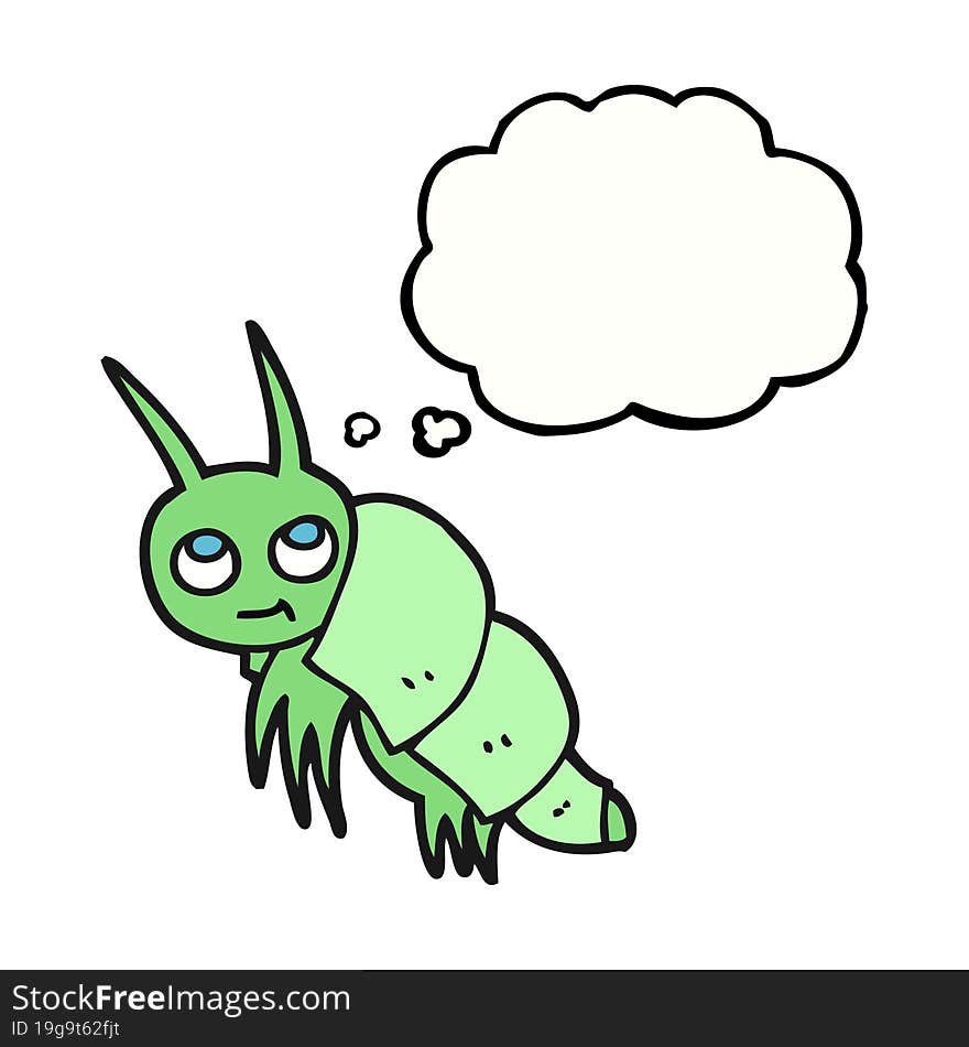 Thought Bubble Cartoon Little Bug