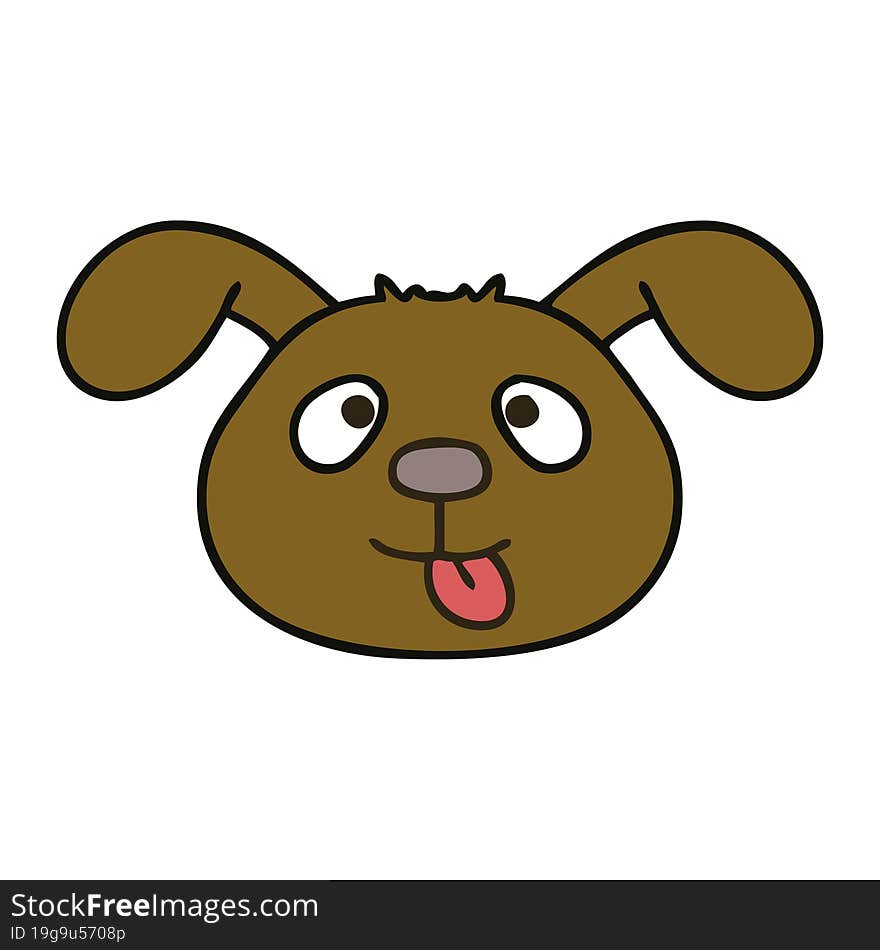 hand drawn quirky cartoon dog face. hand drawn quirky cartoon dog face