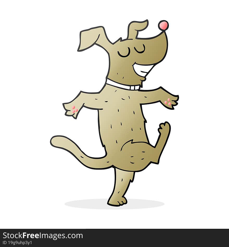 cartoon dancing dog