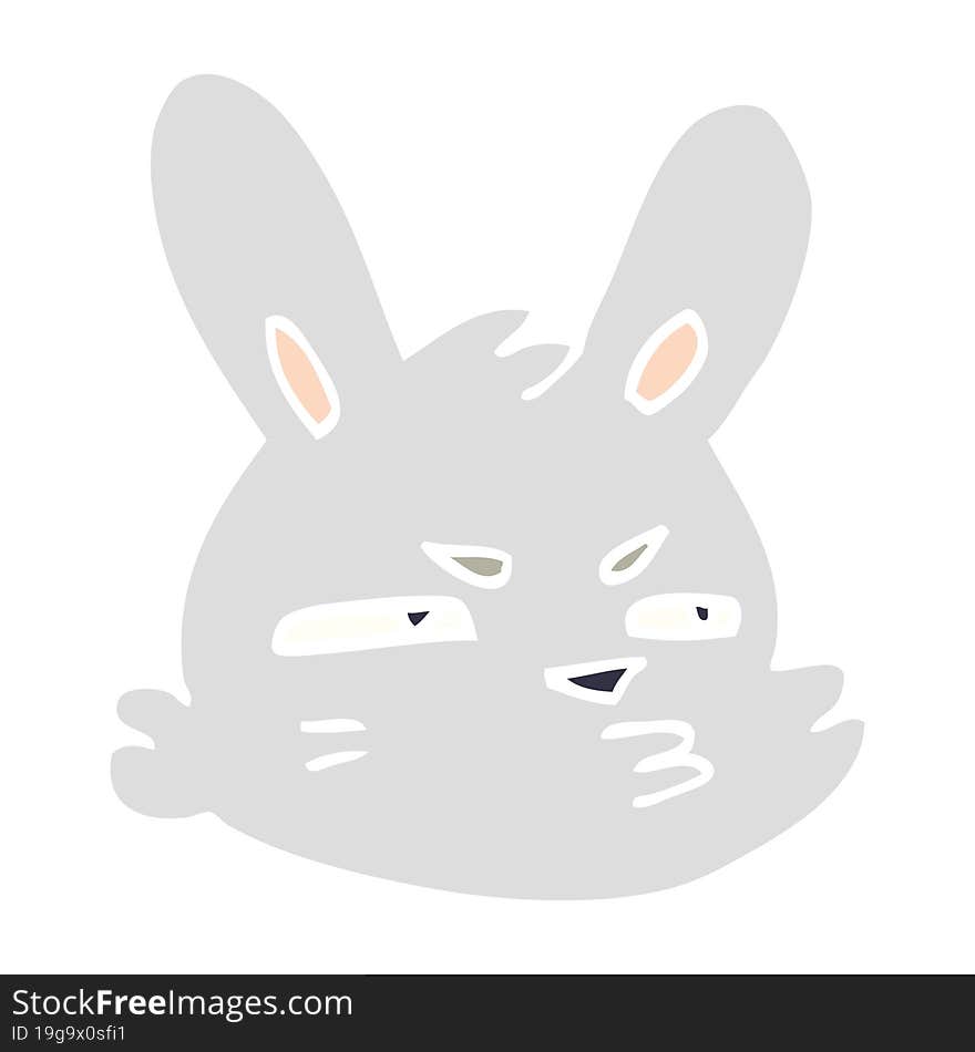 cartoon doodle moody rabbit