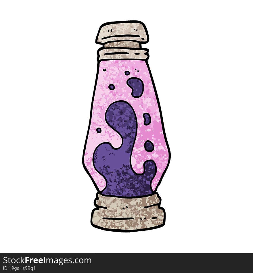 grunge textured illustration cartoon lava lamp