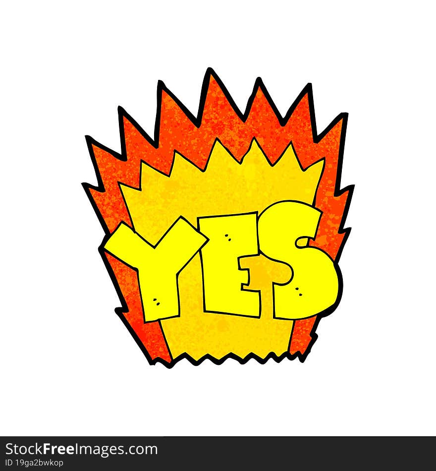 Cartoon Yes Symbol