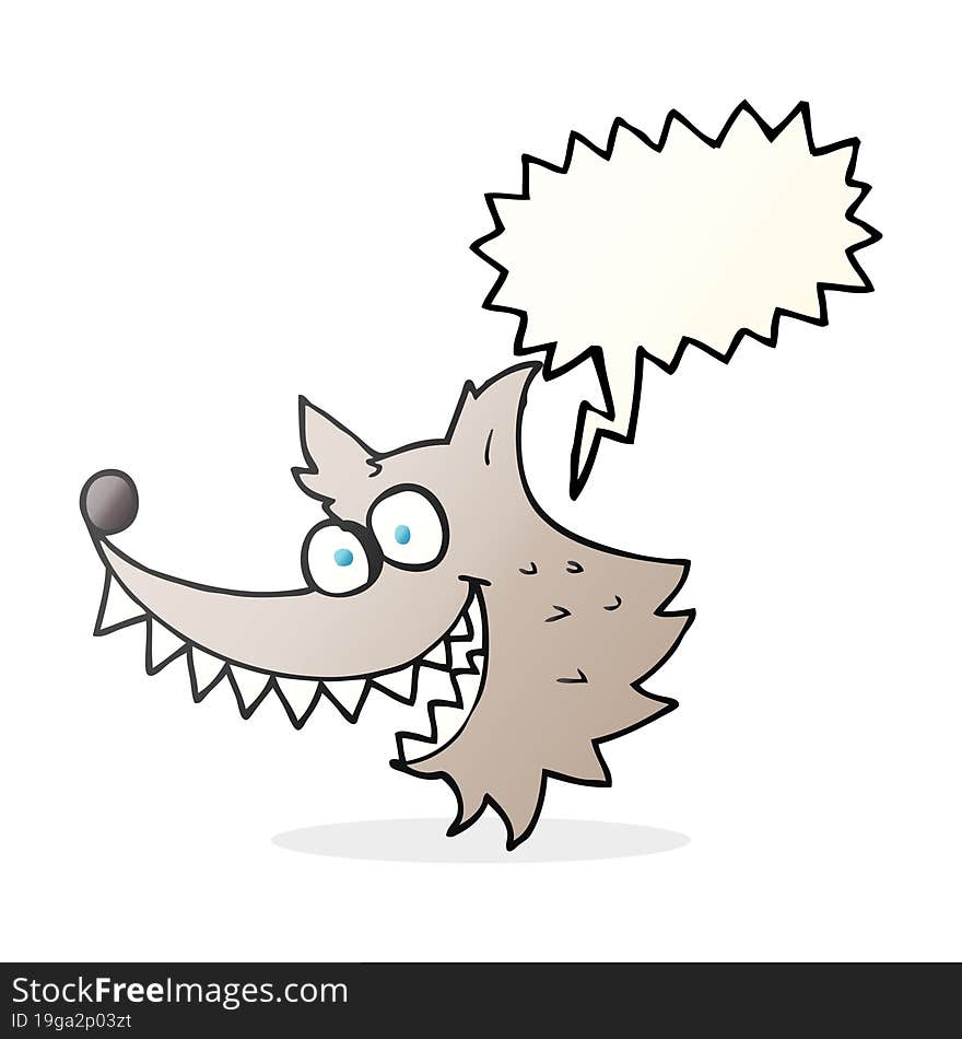 speech bubble cartoon crazy wolf