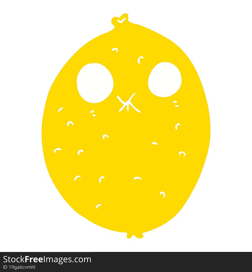 flat color style cartoon bitter lemon