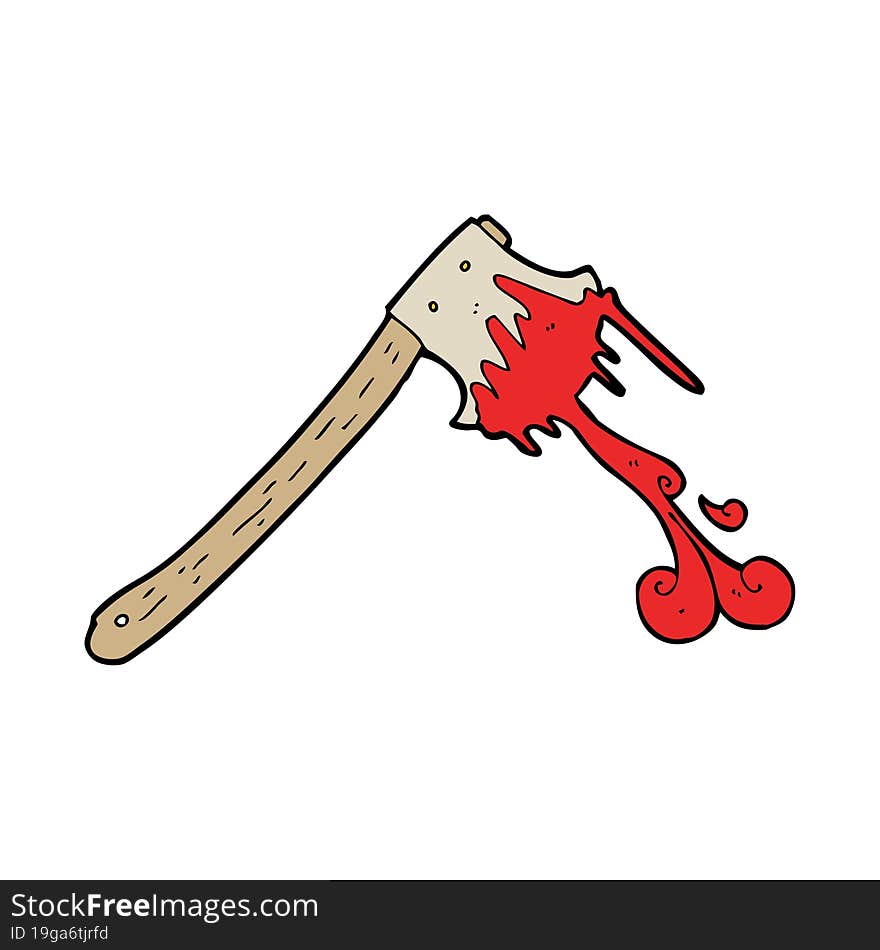 Cartoon Bloody Axe