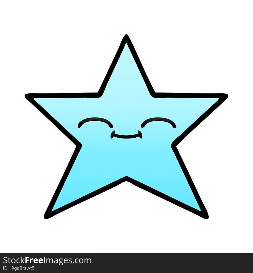 gradient shaded cartoon star fish