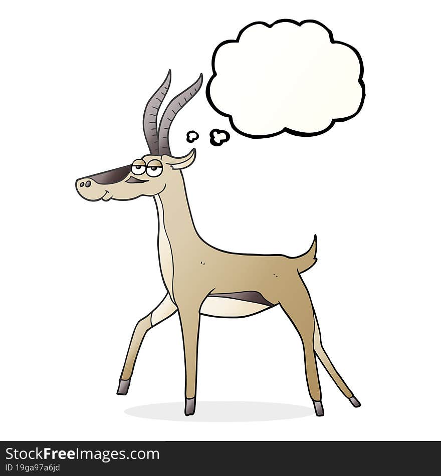 thought bubble cartoon gazelle