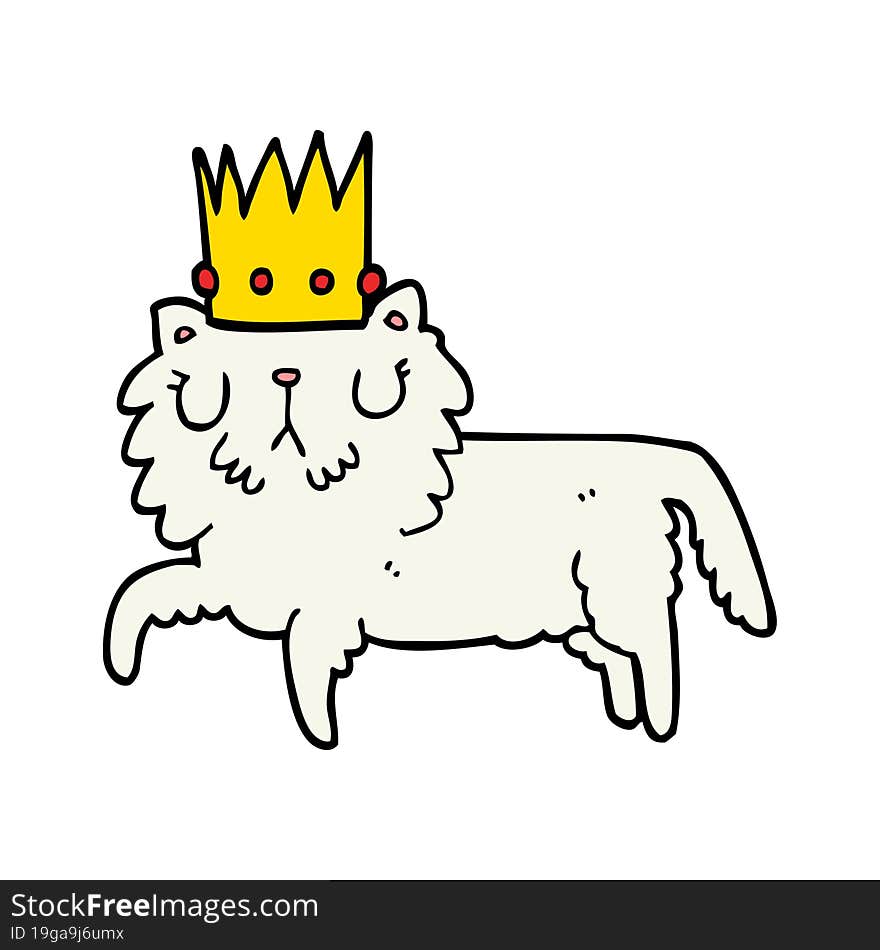 cartoon cat wearing crown