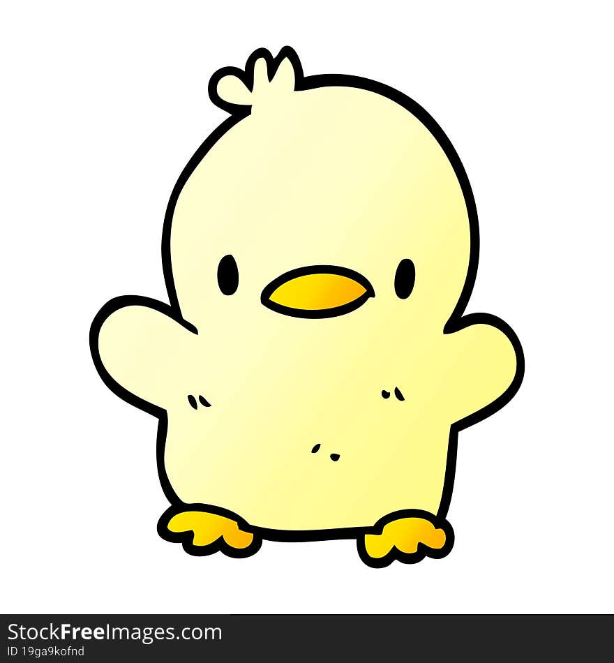 cute cartoon doodle chick