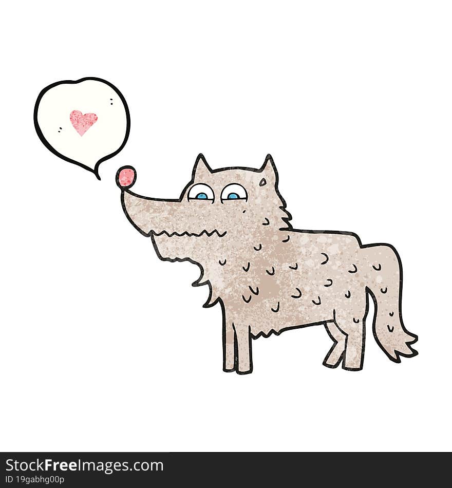 Speech Bubble Textured Cartoon Dog