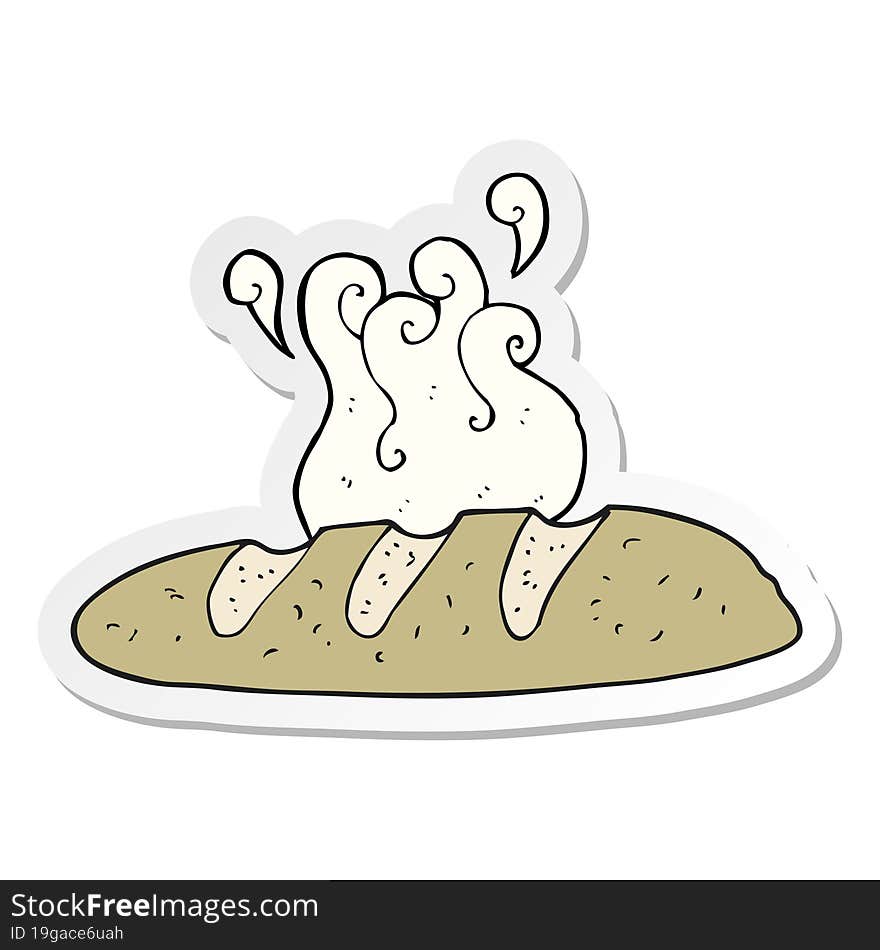 sticker of a cartoon loaf of bread