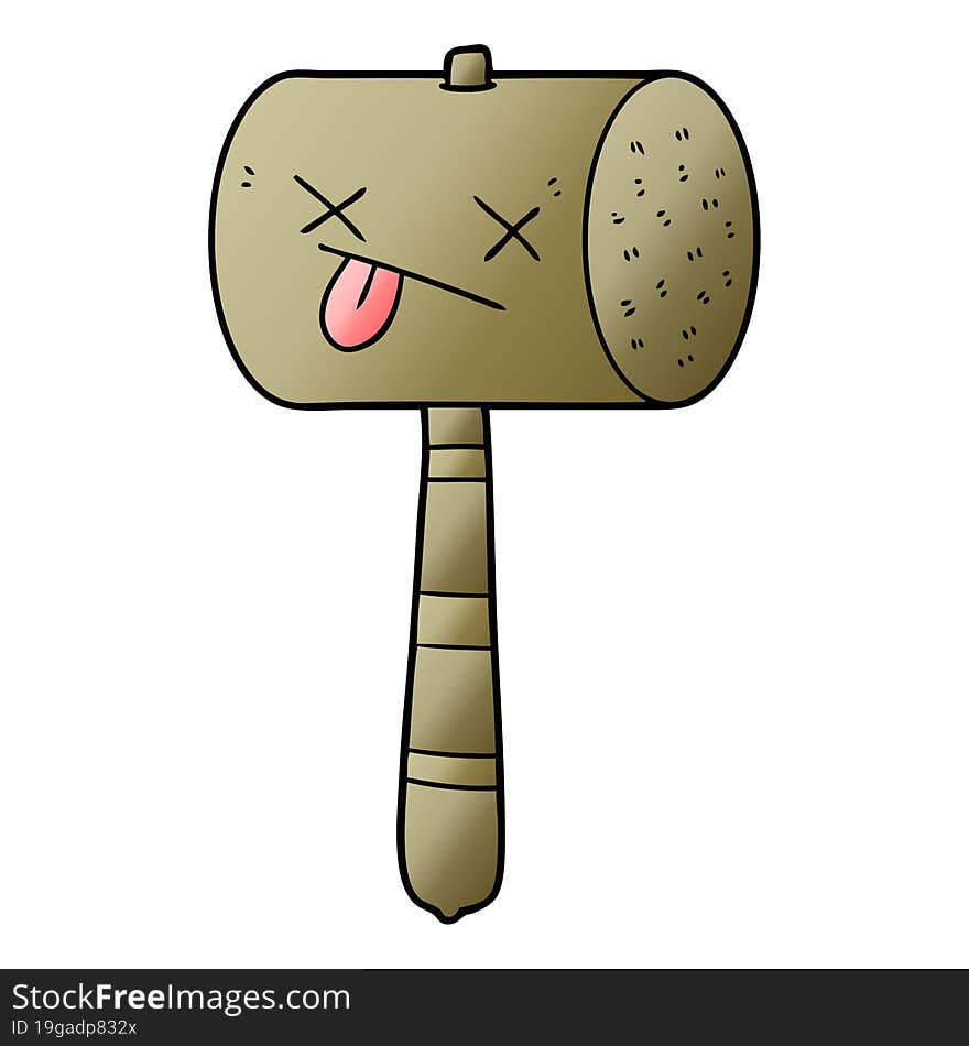 cartoon mallet. cartoon mallet