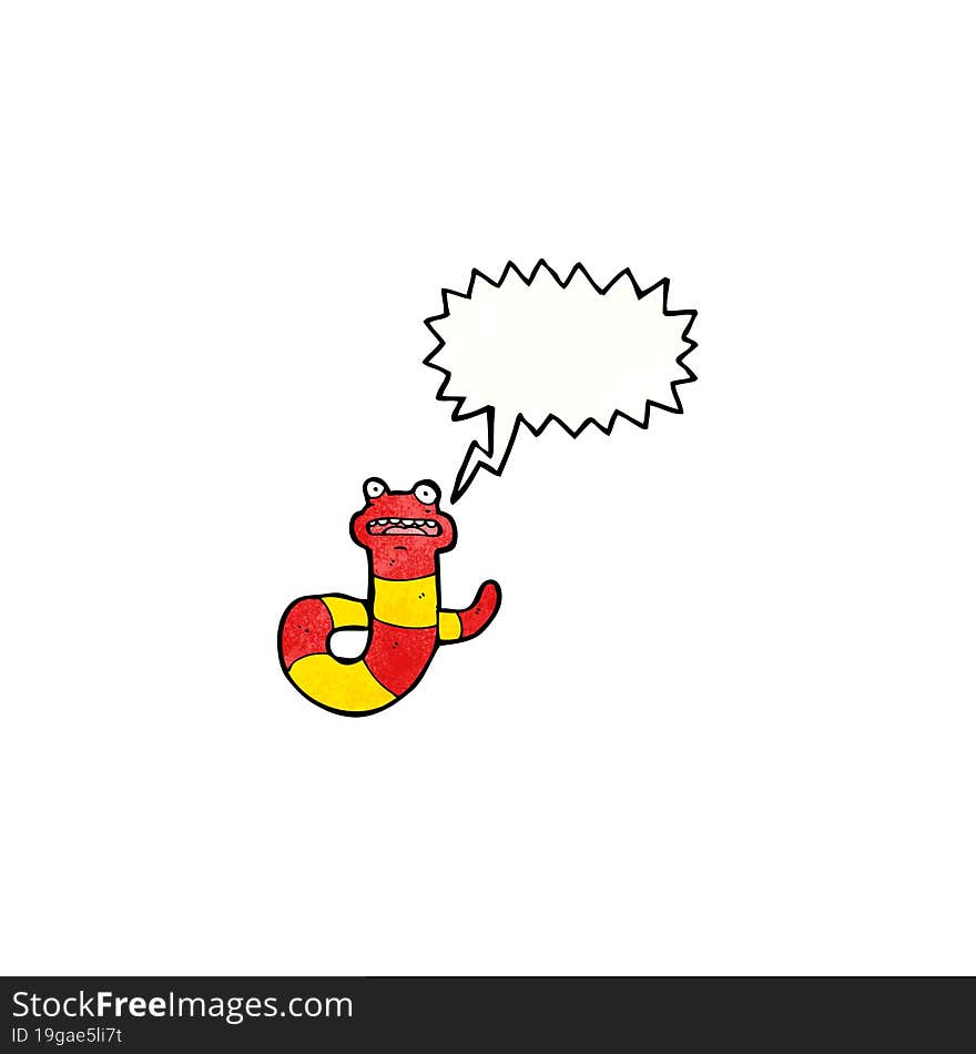 cartoon snake with speech bubble