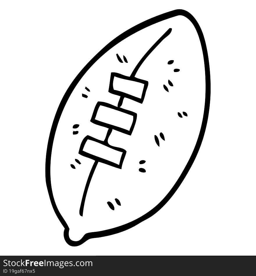 line drawing cartoon football