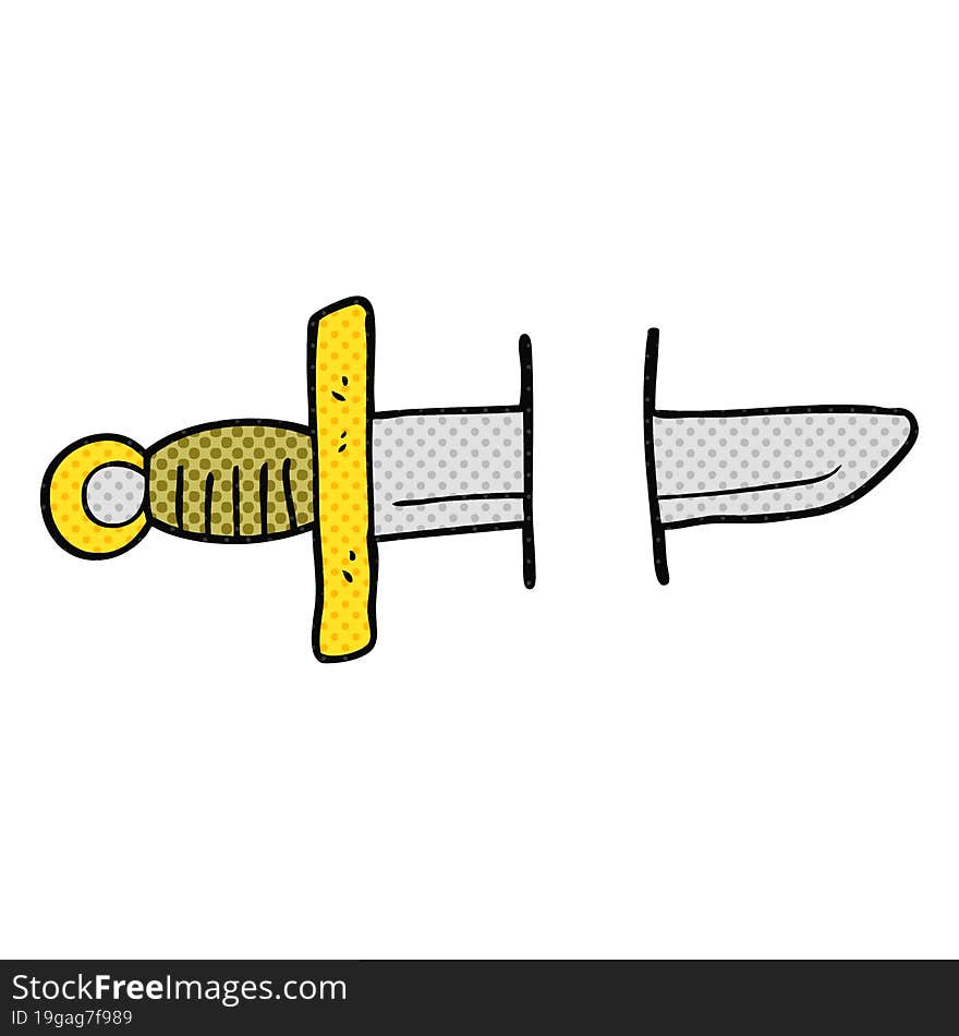 cartoon tattoo knife symbol