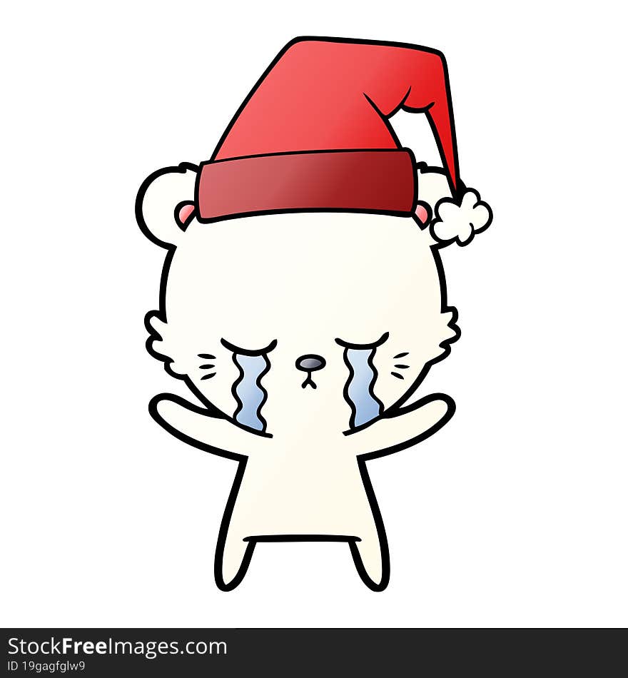 crying cartoon polarbear. crying cartoon polarbear