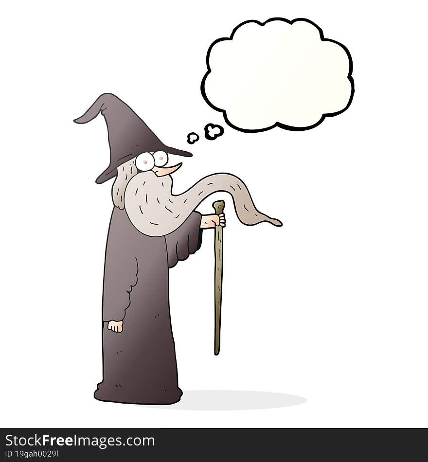 Thought Bubble Cartoon Wizard