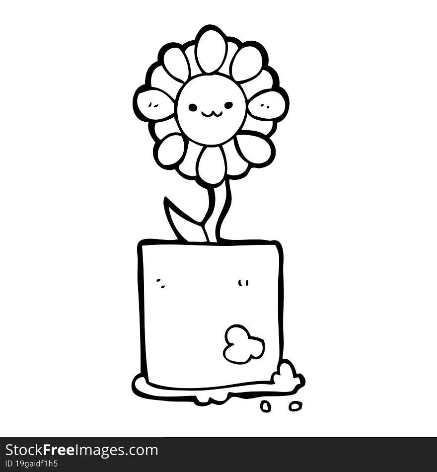 cute cartoon flower