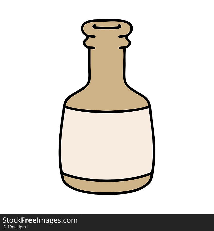 cartoon of an old beer bottle