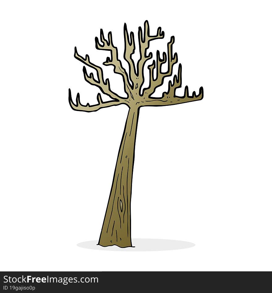 cartoon winter tree