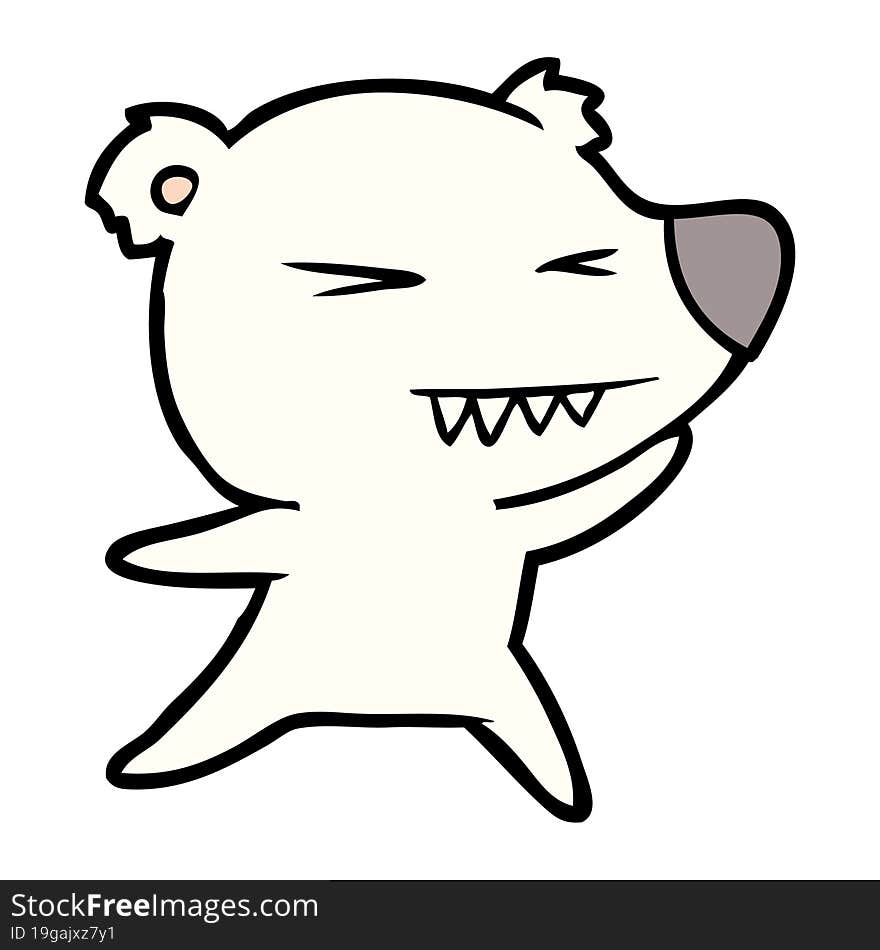 angry polar bear cartoon. angry polar bear cartoon