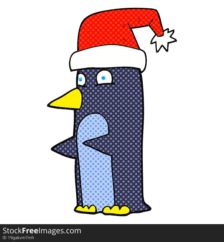 cartoon christmas penguin