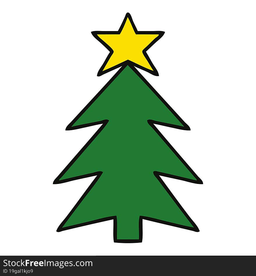 cute cartoon christmas tree