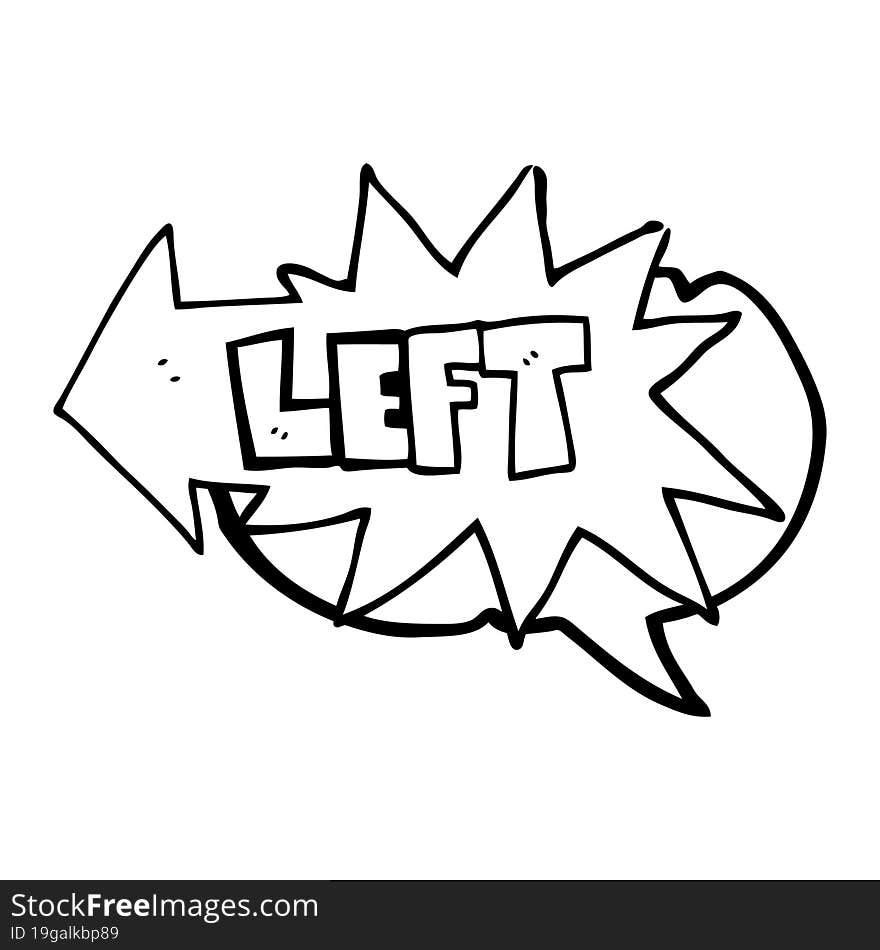 speech bubble cartoon left symbol