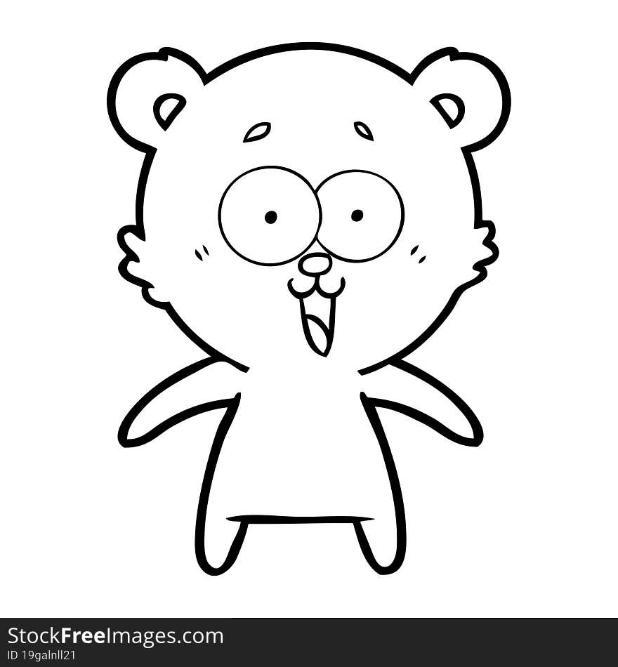 laughing teddy  bear cartoon. laughing teddy  bear cartoon