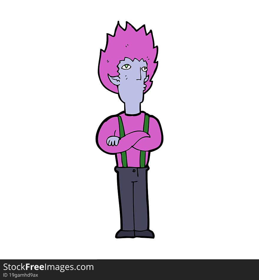 Cartoon Vampire Man