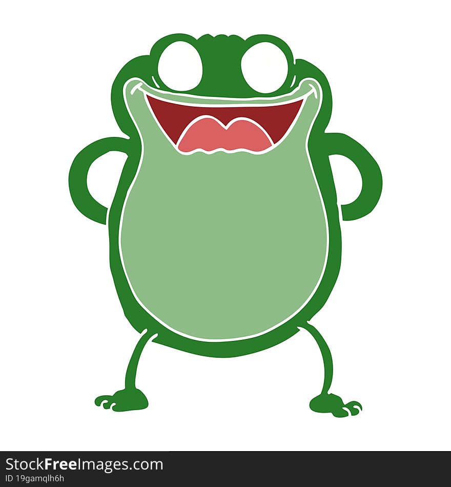 cartoon doodle frog