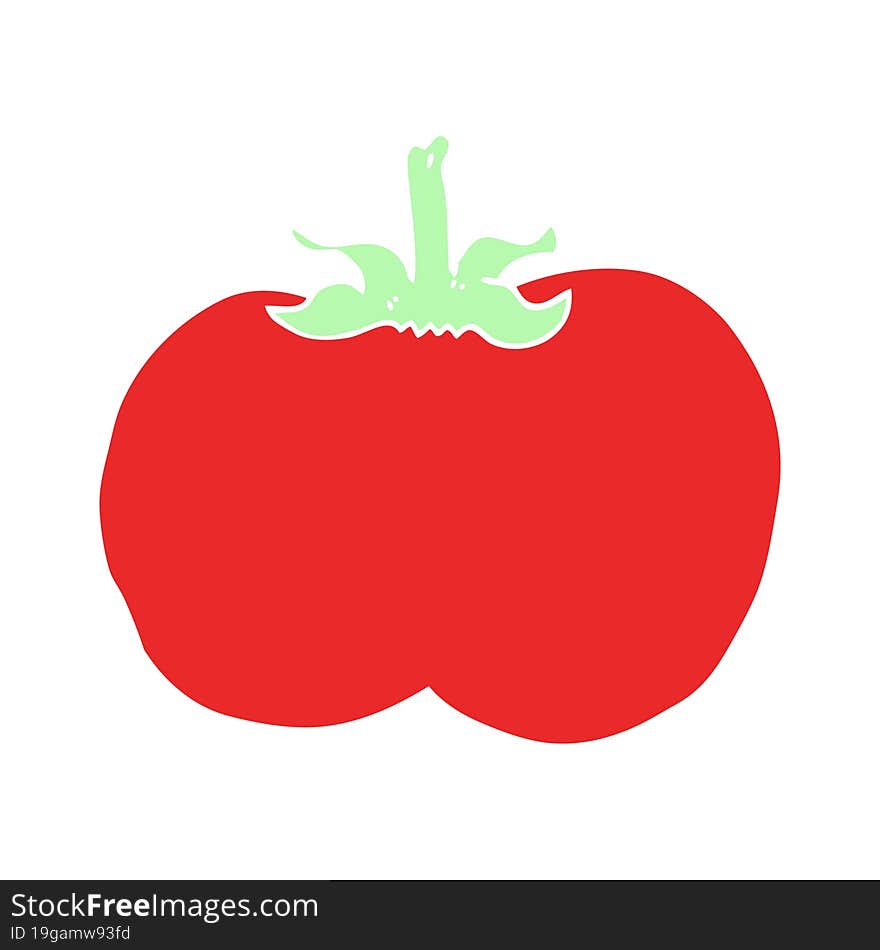 flat color style cartoon tomato