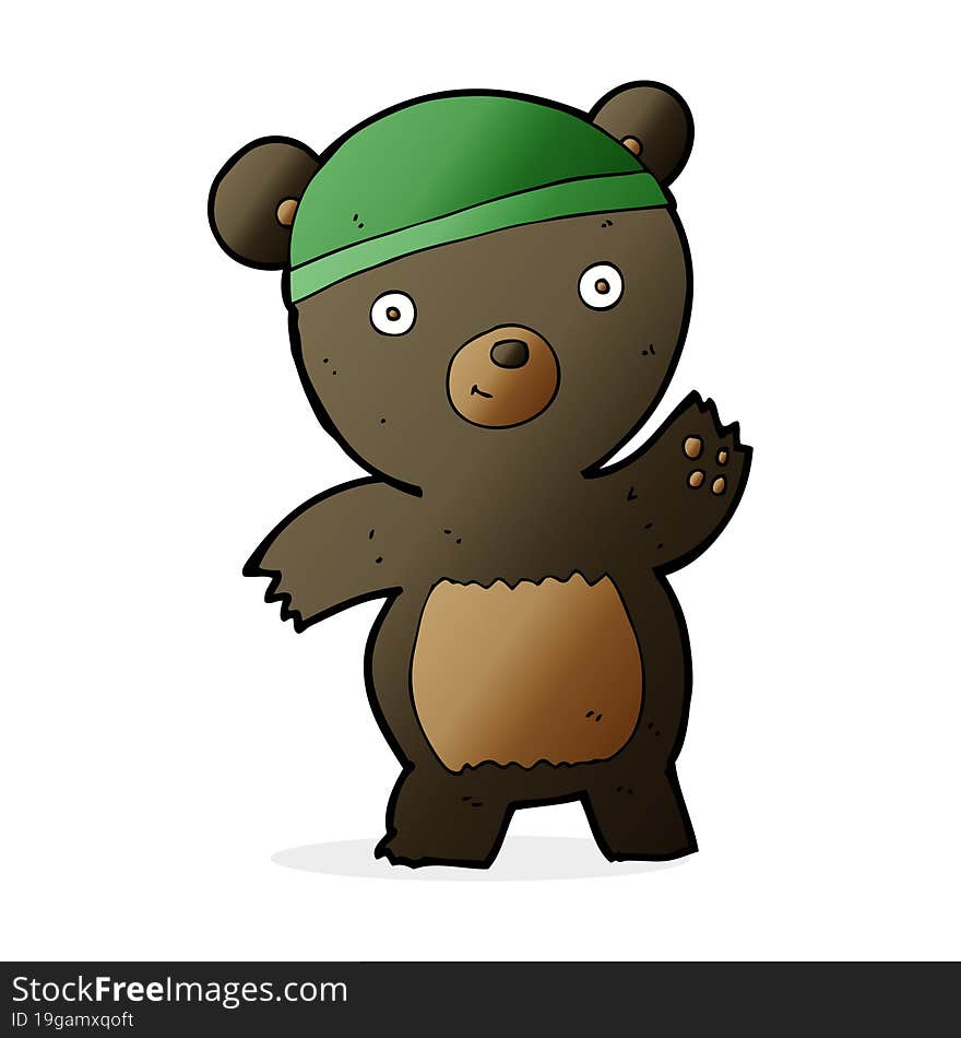 Cute Cartoon Black Bear